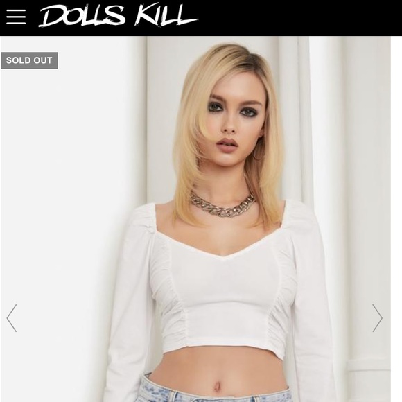 Dolls Kill White Top - Picture 2 of 6
